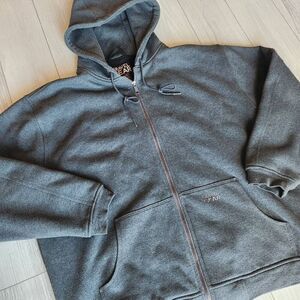 Gravel Gear Hoodie Jacket Mens 2XL Thermal Outerwear Workwear Heavyweight Gray